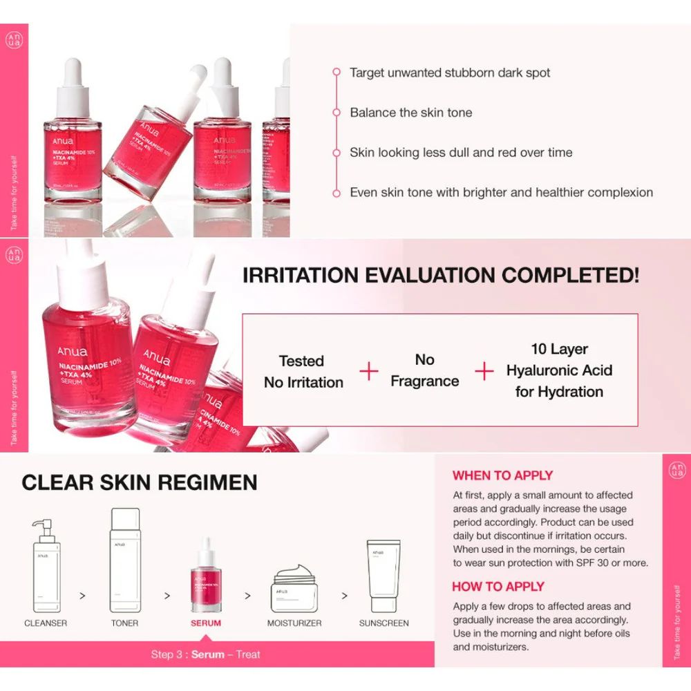 Anua 10% Niacinamide+ 4% Tranexamic Acid Serum