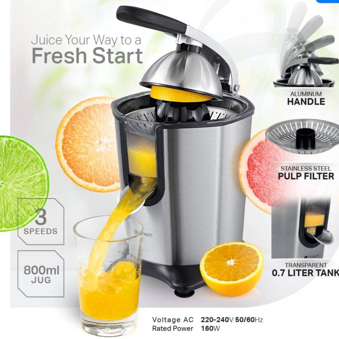 Dorsch Citrus Juicer – 160w