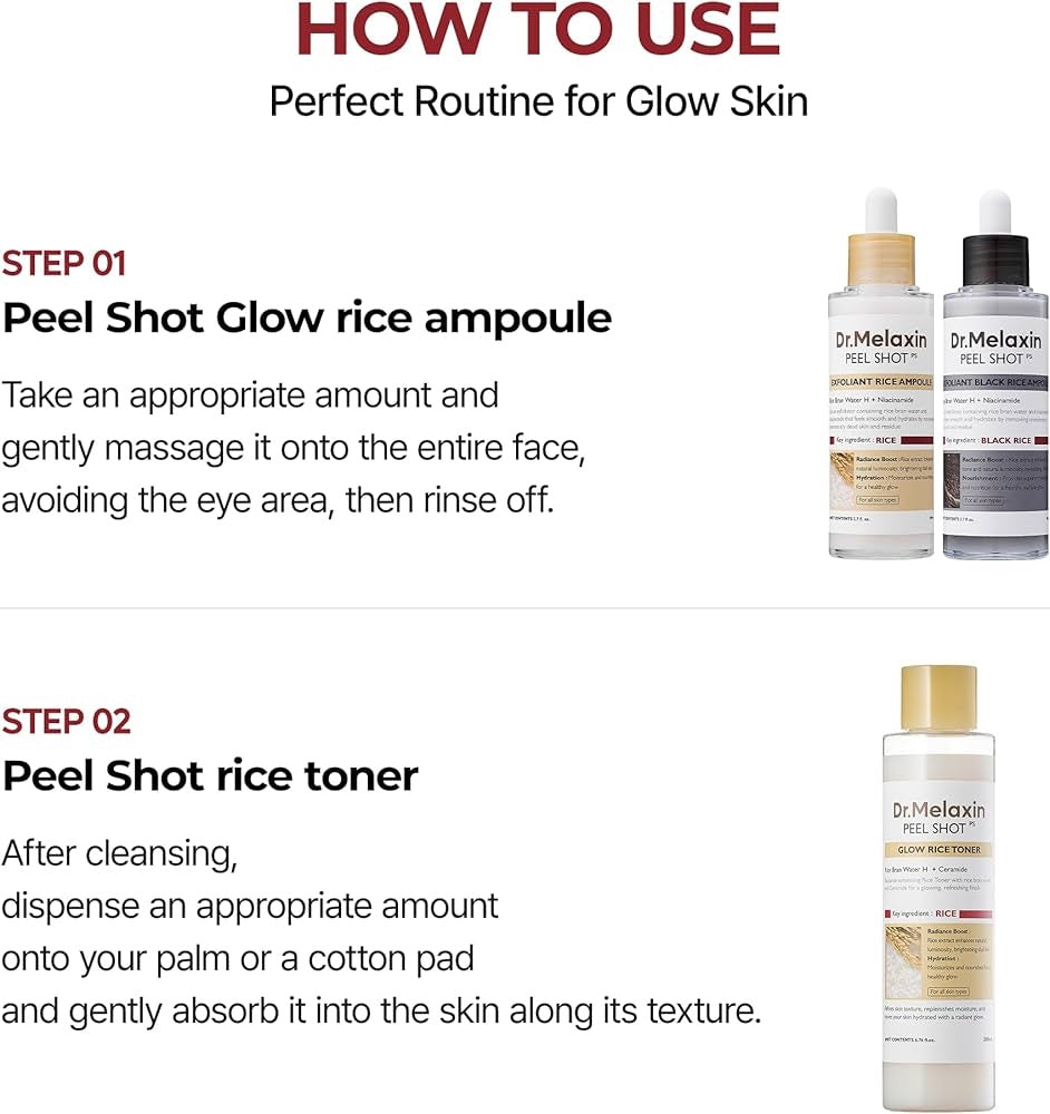 Dr. Melaxin Peel Shot Glow Rice Toner 200ml