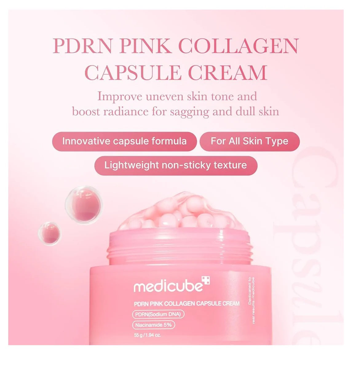 Medicube PDRN Pink Collagen Capsule Cream