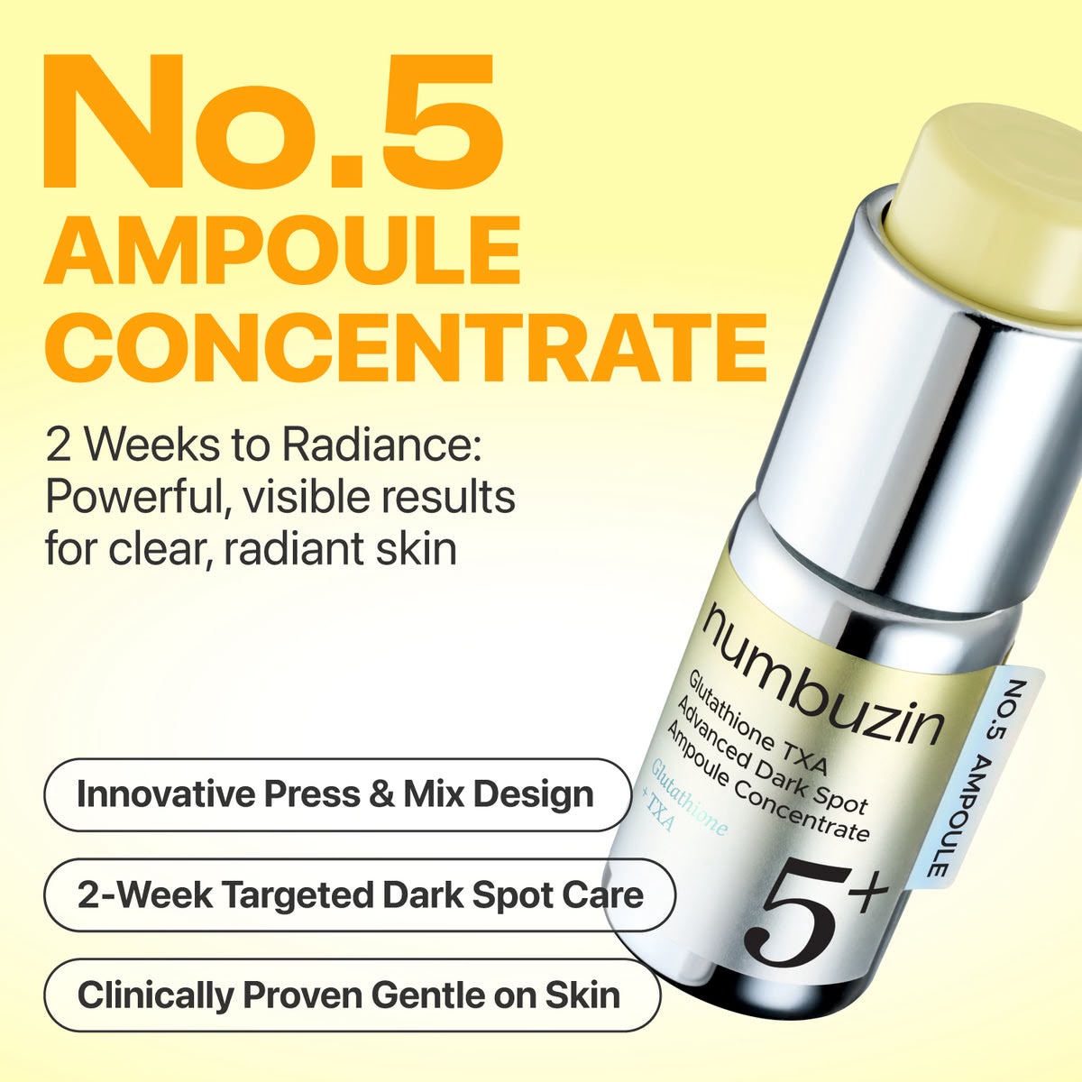 Numbuzin No.5 Glutathione TXA Dark Spot Ampoule