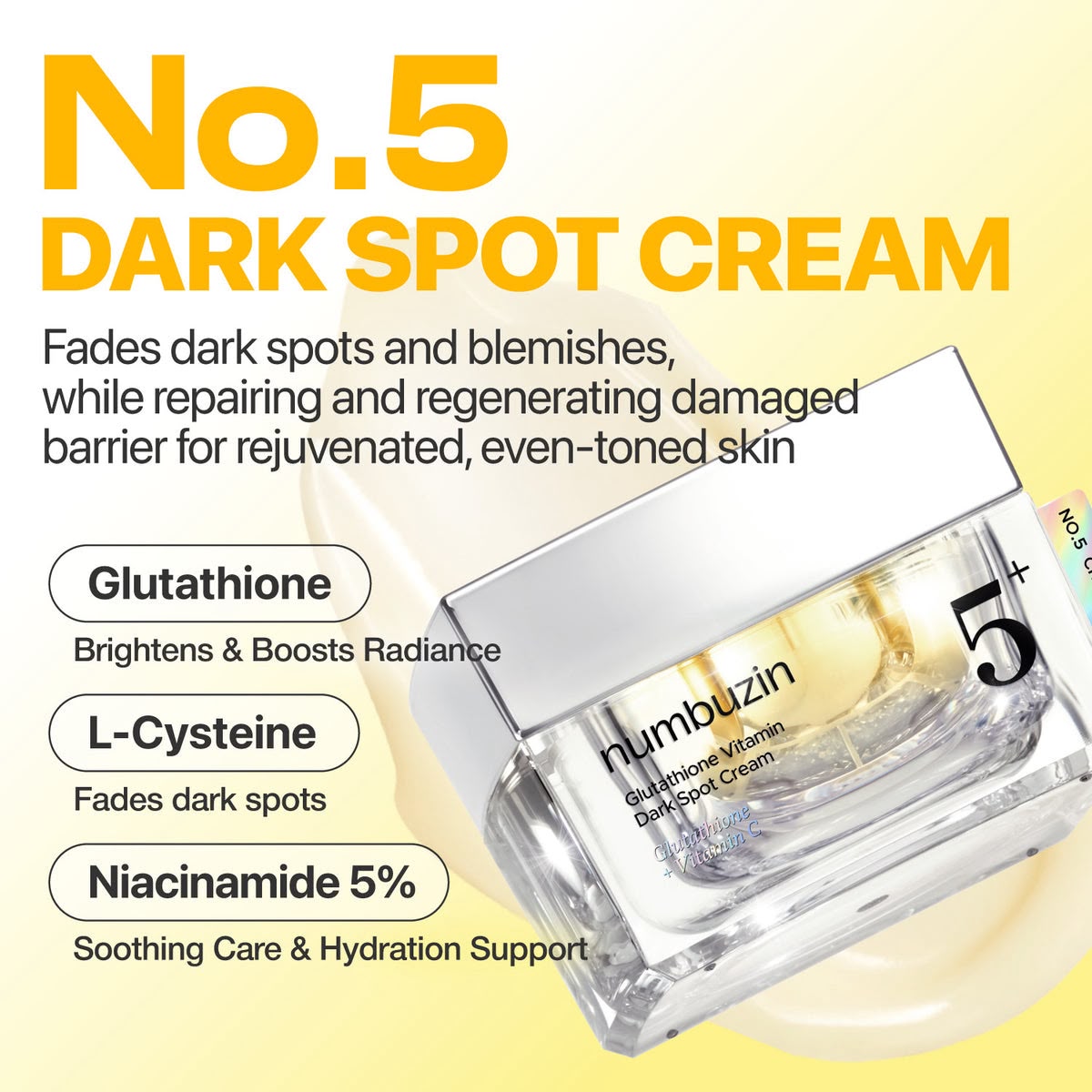 Numbuzin No.5 Glutathione Vitamin Dark Spot Cream