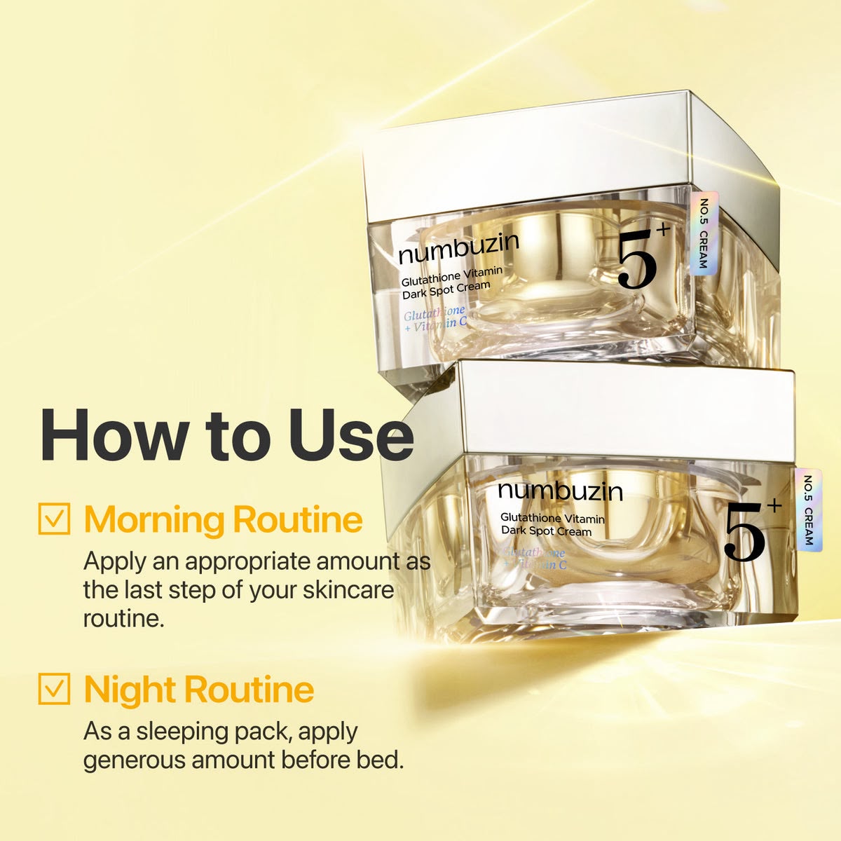 Numbuzin No.5 Glutathione Vitamin Dark Spot Cream