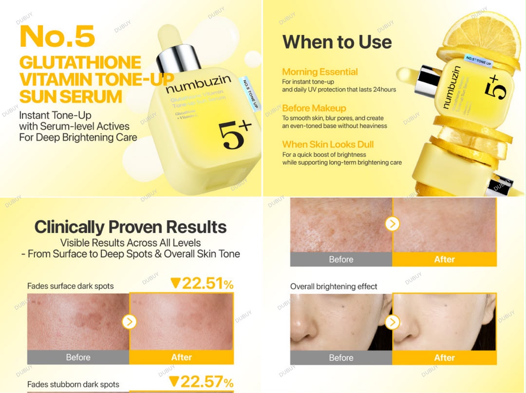 Numbuzin Tone Up Sun Serum SPF50+